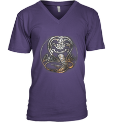 Cobra Kai Rusted Steel Snake Logo Men's V-Neck Men's V-Neck - belovedtshirt