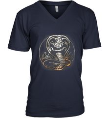 Cobra Kai Rusted Steel Snake Logo Men's V-Neck Men's V-Neck - belovedtshirt