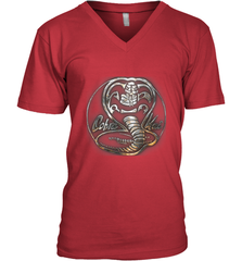 Cobra Kai Rusted Steel Snake Logo Men's V-Neck Men's V-Neck - belovedtshirt