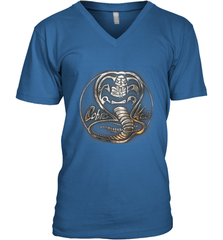 Cobra Kai Rusted Steel Snake Logo Men's V-Neck Men's V-Neck - belovedtshirt