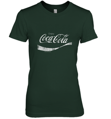 Coca Cola Vintage White Enjoy Logo Women's Premium T-Shirt Women's Premium T-Shirt - belovedtshirt