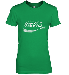 Coca Cola Vintage White Enjoy Logo Women's Premium T-Shirt