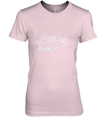 Coca Cola Vintage White Enjoy Logo Women's Premium T-Shirt Women's Premium T-Shirt - belovedtshirt