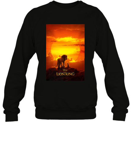 Disney The Lion King Live Action Movie Poster Crewneck Sweatshirt Crewneck Sweatshirt / Black / S Crewneck Sweatshirt - belovedtshirt