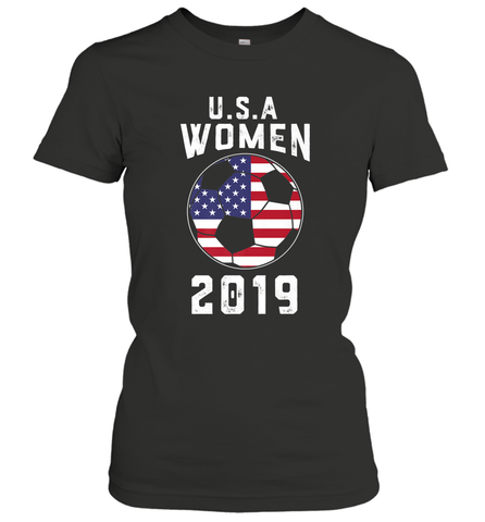 USA United States Women 2019 Soccer US Futbol Women's T-Shirt Women's T-Shirt / Black / S Women's T-Shirt - belovedtshirt