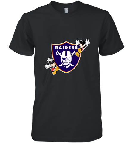 Nfl Oakland Raiders Champion Mickey Mouse Men's Premium T-Shirt Men's Premium T-Shirt / Black / XS Men's Premium T-Shirt - belovedtshirt