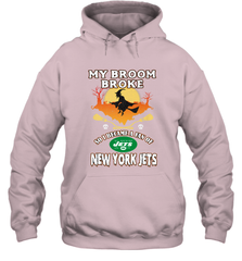 Broom Broke So I Became A fan of New York Jets  NFL Halloween Costume Hooded Sweatshirt Hooded Sweatshirt - belovedtshirt