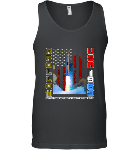 Apollo 11 50th Anniversary Moon Landing 1969 2019 Science Men's Tank Top Men's Tank Top / Black / XS Men's Tank Top - belovedtshirt