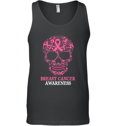 Tattoo Skull Halloween Breast Cancer Awareness Men's Tank Top Men's Tank Top / Black / XS Men's Tank Top - belovedtshirt