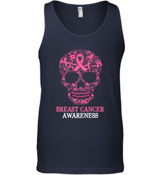 Tattoo Skull Halloween Breast Cancer Awareness Men's Tank Top