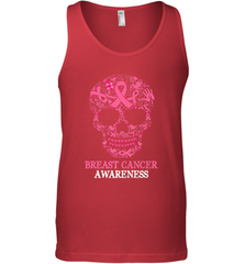 Tattoo Skull Halloween Breast Cancer Awareness Men's Tank Top Men's Tank Top - belovedtshirt
