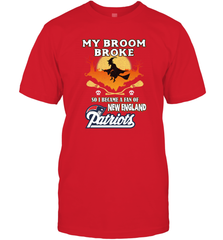 Broom Broke So I Became A Fan of New England Patriots  NFL Halloween Costume Men's T-Shirt Men's T-Shirt - belovedtshirt