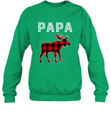 Papa Moose Red Plaid Christmas Pajama Crewneck Sweatshirt Crewneck Sweatshirt - belovedtshirt
