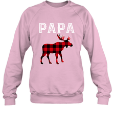 Papa Moose Red Plaid Christmas Pajama Crewneck Sweatshirt Crewneck Sweatshirt - belovedtshirt