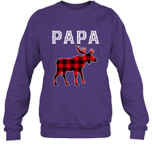 Papa Moose Red Plaid Christmas Pajama Crewneck Sweatshirt Crewneck Sweatshirt - belovedtshirt