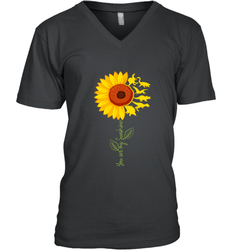 You're My Sunshine Sunflower Dinosaur T Rex Men's V-Neck