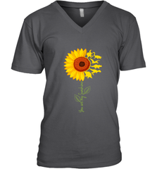 You're My Sunshine Sunflower Dinosaur T Rex Men's V-Neck Men's V-Neck - belovedtshirt