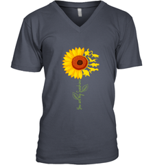 You're My Sunshine Sunflower Dinosaur T Rex Men's V-Neck Men's V-Neck - belovedtshirt