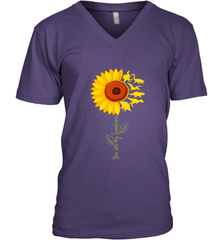You're My Sunshine Sunflower Dinosaur T Rex Men's V-Neck Men's V-Neck - belovedtshirt