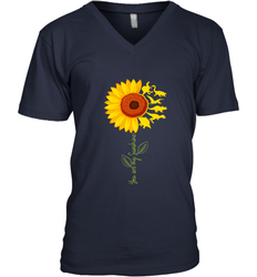 You're My Sunshine Sunflower Dinosaur T Rex Men's V-Neck