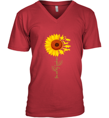You're My Sunshine Sunflower Dinosaur T Rex Men's V-Neck Men's V-Neck - belovedtshirt