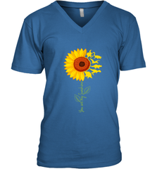 You're My Sunshine Sunflower Dinosaur T Rex Men's V-Neck Men's V-Neck - belovedtshirt