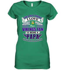 NFL The Only Thing I Love More Than Being A Minnesota Vikings Fan Is Being A Papa Football Women's V-Neck T-Shirt Women's V-Neck T-Shirt - belovedtshirt