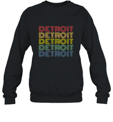 Vintage 1980s Style Detroit Michigan Crewneck Sweatshirt Crewneck Sweatshirt - belovedtshirt