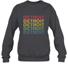 Vintage 1980s Style Detroit Michigan Crewneck Sweatshirt Crewneck Sweatshirt - belovedtshirt