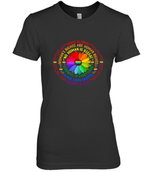 Rainbow Black Lives Matter Science LGBT Pride Flower Women's Premium T-Shirt