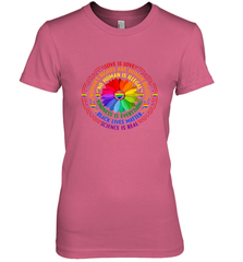 Rainbow Black Lives Matter Science LGBT Pride Flower Women's Premium T-Shirt Women's Premium T-Shirt - belovedtshirt