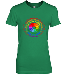 Rainbow Black Lives Matter Science LGBT Pride Flower Women's Premium T-Shirt
