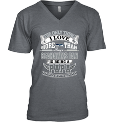 NFL The Only Thing I Love More Than Being A Seattle Seahawks Fan Is Being A Papa Football Men's V-Neck Men's V-Neck - belovedtshirt