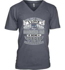 NFL The Only Thing I Love More Than Being A Seattle Seahawks Fan Is Being A Papa Football Men's V-Neck Men's V-Neck - belovedtshirt