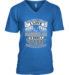 NFL The Only Thing I Love More Than Being A Seattle Seahawks Fan Is Being A Papa Football Men's V-Neck Men's V-Neck - belovedtshirt
