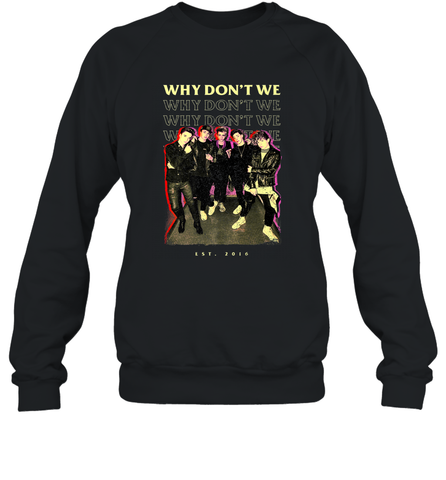 Why Don't We Vintage Rockers Crewneck Sweatshirt Crewneck Sweatshirt / Black / S Crewneck Sweatshirt - belovedtshirt