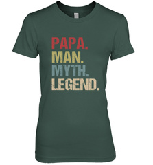 Papa Man Myth Legend Dad Father Women's Premium T-Shirt Women's Premium T-Shirt - belovedtshirt