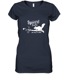 Mens Squirrel Papa Art Father's Day Gift Women's V-Neck T-Shirt