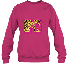 MTV Logo Leopard Print Crewneck Sweatshirt Crewneck Sweatshirt - belovedtshirt
