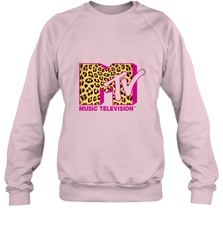 MTV Logo Leopard Print Crewneck Sweatshirt Crewneck Sweatshirt - belovedtshirt