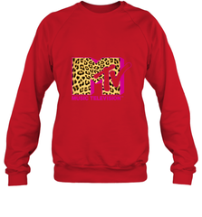 MTV Logo Leopard Print Crewneck Sweatshirt Crewneck Sweatshirt - belovedtshirt