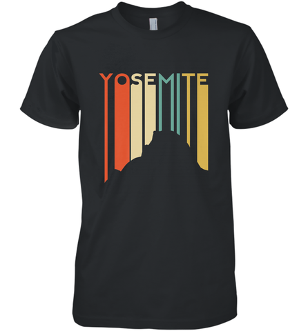 Yosemite National Park Retro Half Dome El Capitan Cali Men's Premium T-Shirt Men's Premium T-Shirt / Black / XS Men's Premium T-Shirt - belovedtshirt