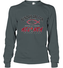 Sundays Are For Jesus and Atlanta Funny Christian Football Long Sleeve T-Shirt Long Sleeve T-Shirt - belovedtshirt