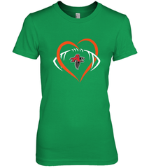 NFLAtlanta Falcons Heart Love Football Women's Premium T-Shirt Women's Premium T-Shirt - belovedtshirt