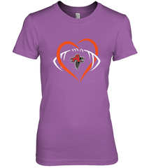 NFLAtlanta Falcons Heart Love Football Women's Premium T-Shirt Women's Premium T-Shirt - belovedtshirt