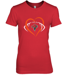 NFLAtlanta Falcons Heart Love Football Women's Premium T-Shirt Women's Premium T-Shirt - belovedtshirt
