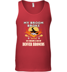 Broom Broke So I Became A Fan of Denver Broncos  NFL Halloween Costume Men's Tank Top Men's Tank Top - belovedtshirt