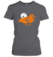 Funny Gift Witch Bat Web Moon Pumpkin Tree in Halloween Duck Women's T-Shirt Women's T-Shirt - belovedtshirt