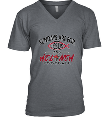 Sundays Are For Jesus and Atlanta Funny Christian Football Men's V-Neck Men's V-Neck - belovedtshirt