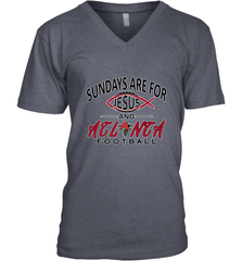 Sundays Are For Jesus and Atlanta Funny Christian Football Men's V-Neck Men's V-Neck - belovedtshirt